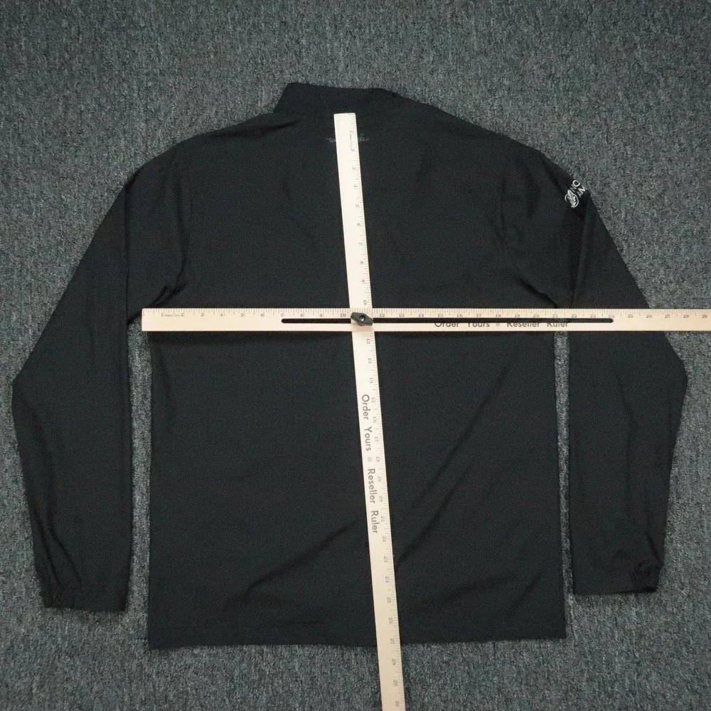 Travis Mathew‎ Jacket Mens Medium Black Surfside Full Zip Pocket Golf Stretch